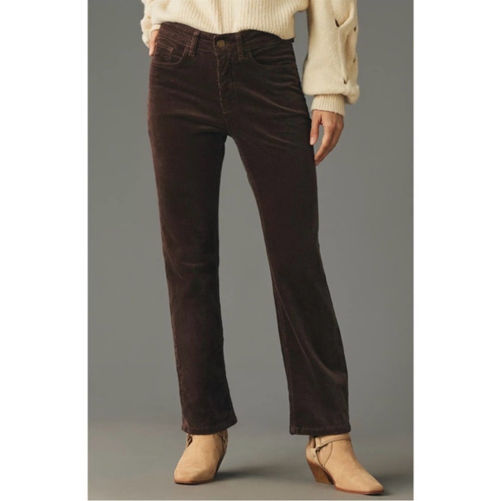 Pilcro Yaya Corduroy flare pants women’s 27 brown Anthropologie EUC